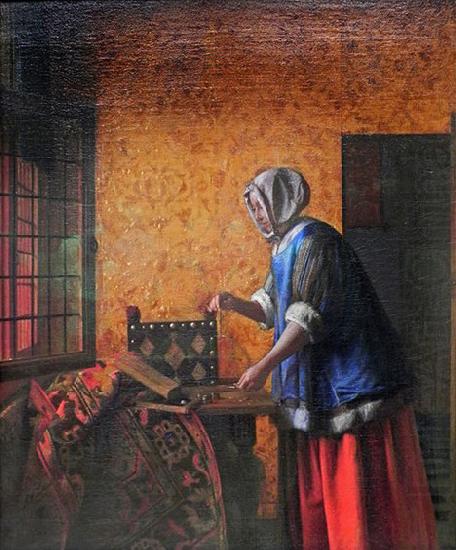 Die Goldwagerin, Pieter de Hooch